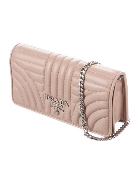 PRADA Nappa Impunture Diagramme Chain Crossbody Bag 